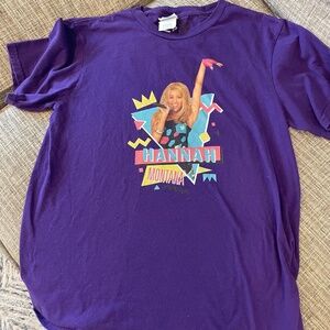 Youth Large Hannah Montana Disney Shirt in Purple